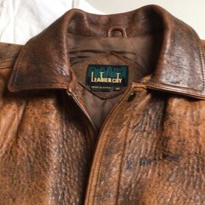 Aviator Martin A-2 leather jacket made by Leather City Korea size 40 Distressed